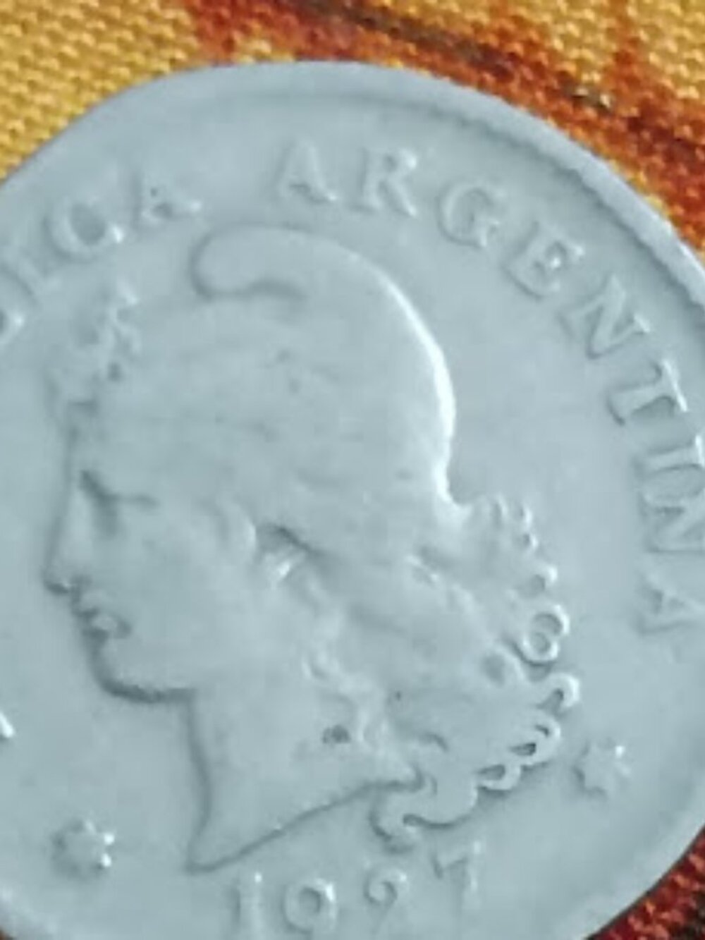 1926 Argentina 10 Centavos Coin Currency Good Condition